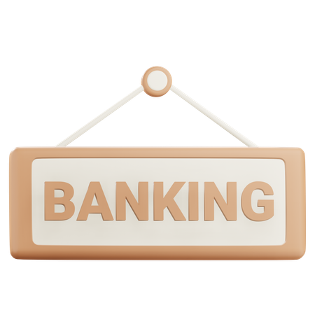 Banking Sign  3D Icon