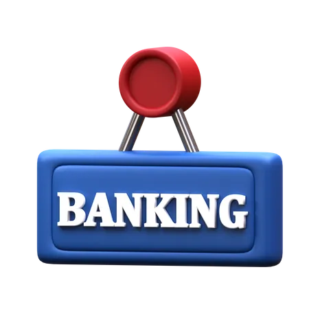 Banking Sign  3D Icon