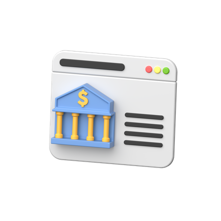Banking Website  3D Icon