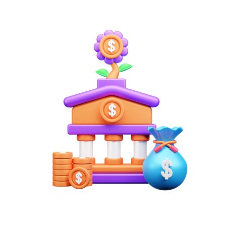 Bankinvestition  3D Icon