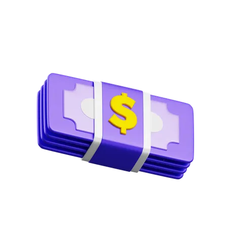 Banknote Bundles  3D Icon