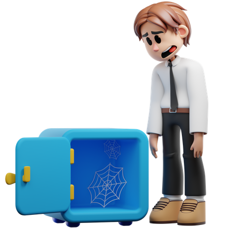 Bankrupt Businessman  3D Illustration