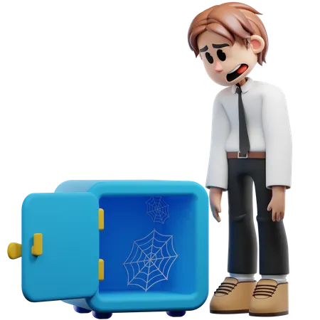 Bankrupt Businessman  3D Illustration