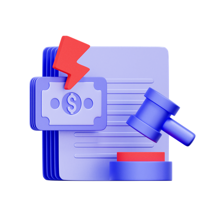 파산법  3D Icon