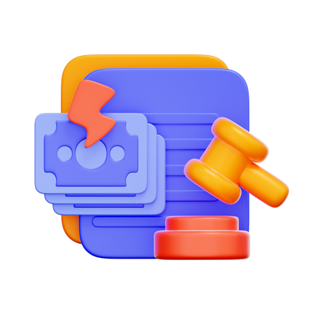Bankruptcy Law  3D Icon