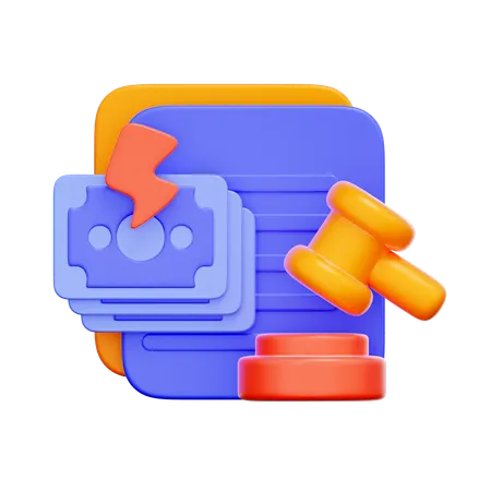 Bankruptcy Law  3D Icon