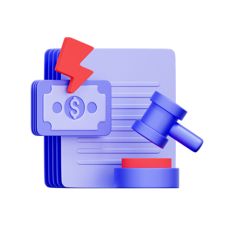 Bankruptcy Law  3D Icon