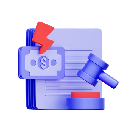 Bankruptcy Law  3D Icon