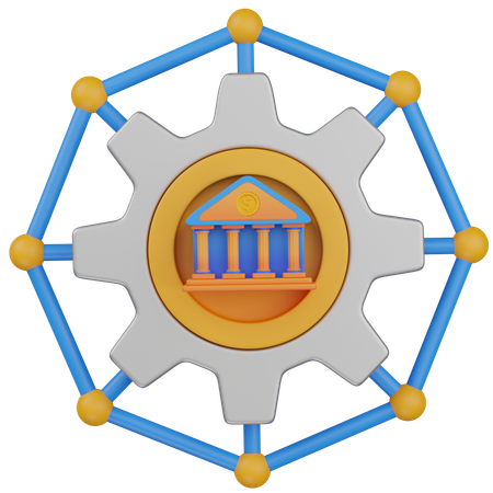 Bankensystem  3D Icon