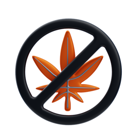 Banned Marijuana  3D Icon