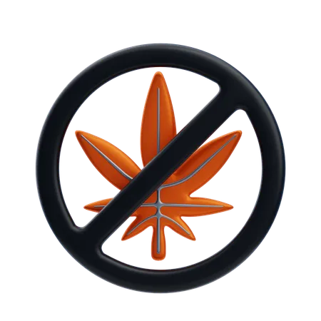 Banned Marijuana  3D Icon