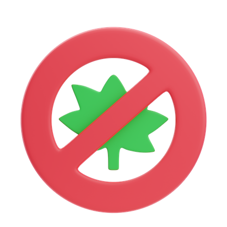 Banned Marijuana  3D Icon