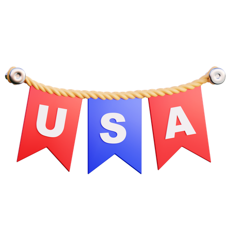 Bandeira americana  3D Icon