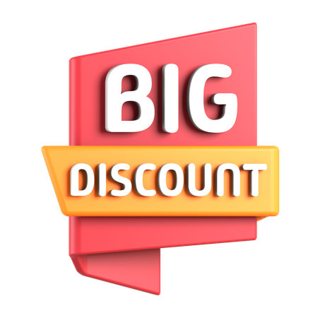 Banner de grandes descuentos  3D Icon