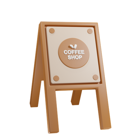Pancarta de puesto de café  3D Icon