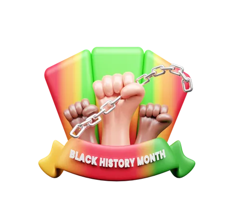 Banner del mes de la historia negra  3D Icon