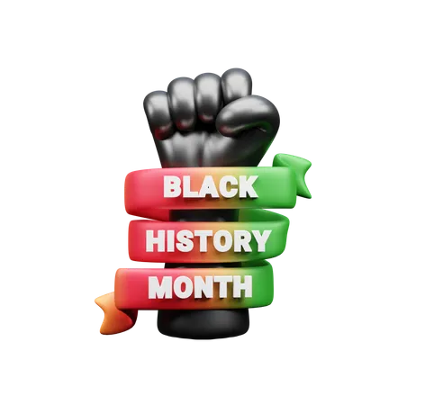 Banner del mes de la historia negra  3D Icon