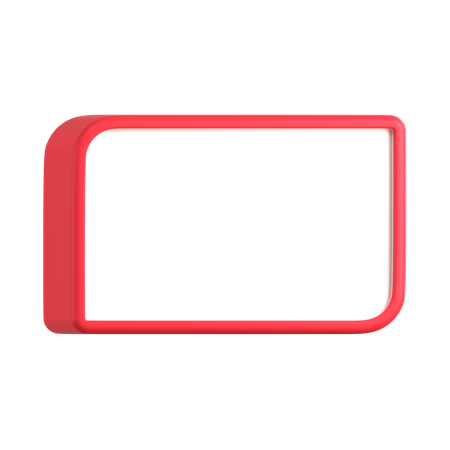 Banner Text Box  3D Icon