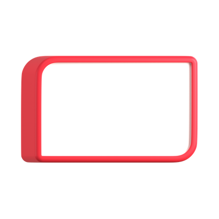 Banner Text Box  3D Icon