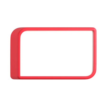 Banner Text Box  3D Icon