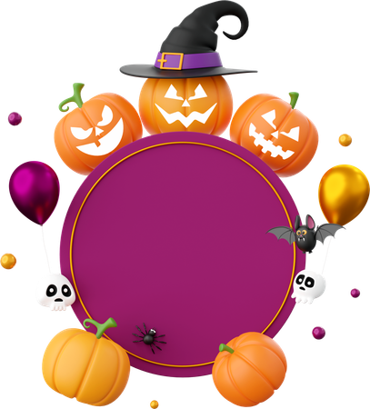 Bannière d'Halloween  3D Icon