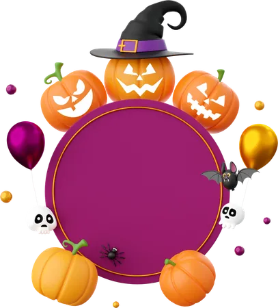 Bannière d'Halloween  3D Icon