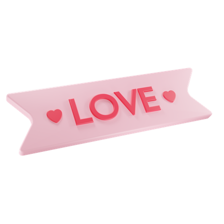 Bannière d'amour  3D Icon