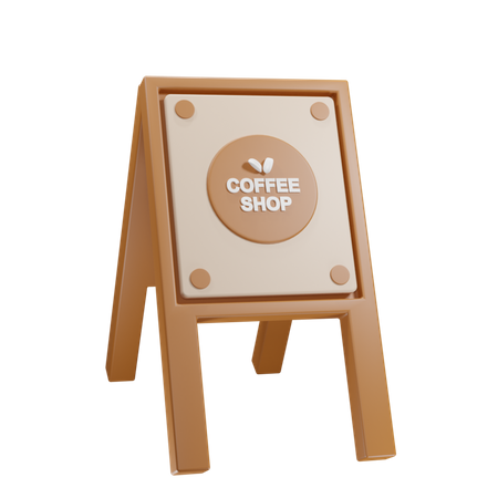 Bannière de stand de café  3D Icon