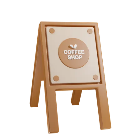 Bannière de stand de café  3D Icon