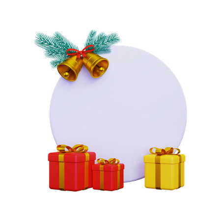 Bannière de promotion pour Noël  3D Illustration