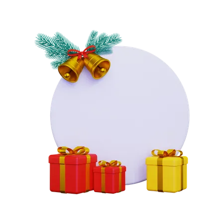 Bannière de promotion pour Noël  3D Illustration