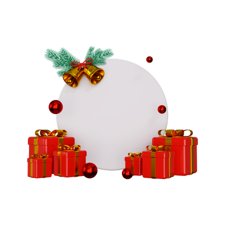 Bannière de promotion pour Noël  3D Illustration