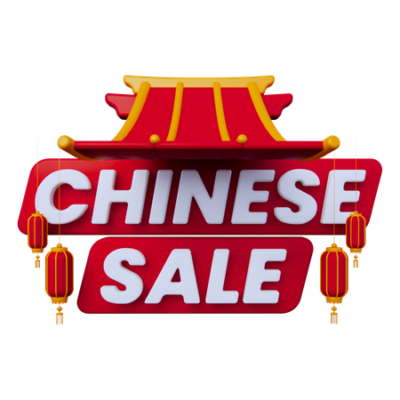 Bannière de vente chinoise  3D Icon