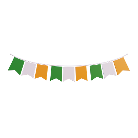 Drapeau de la bannière irlandaise  3D Icon