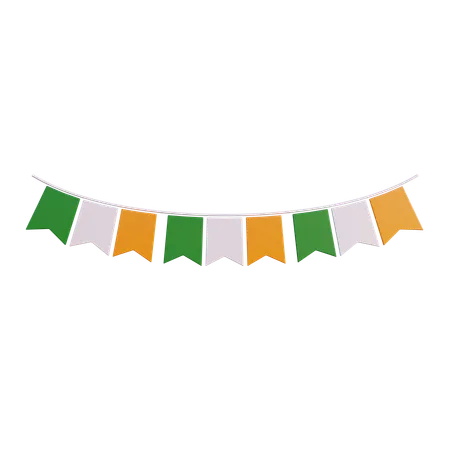 Drapeau de la bannière irlandaise  3D Icon