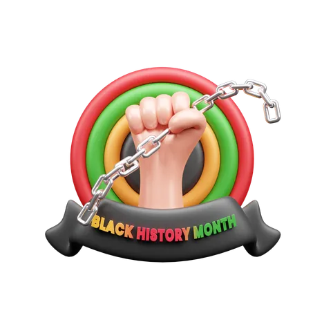 Bannière du mois de l'histoire des noirs  3D Icon