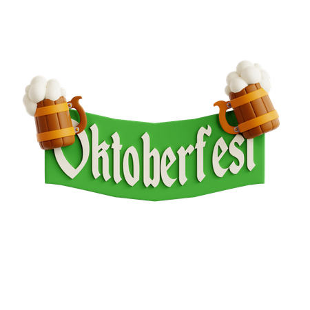 Bannières de l'Oktoberfest  3D Icon