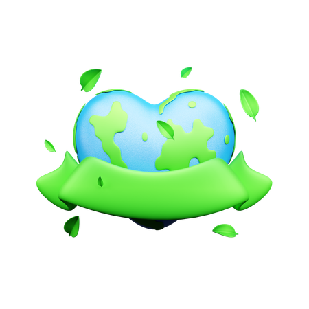 Bannière de la terre  3D Icon