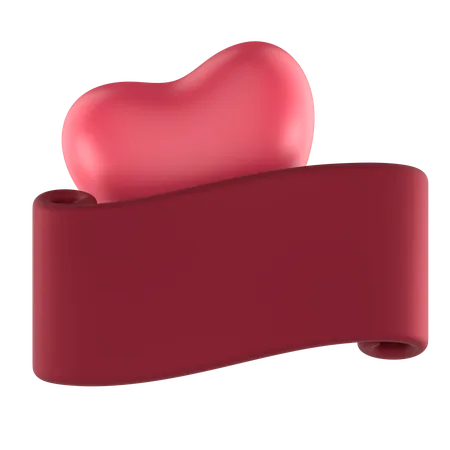 Bannière de la Saint-Valentin  3D Icon