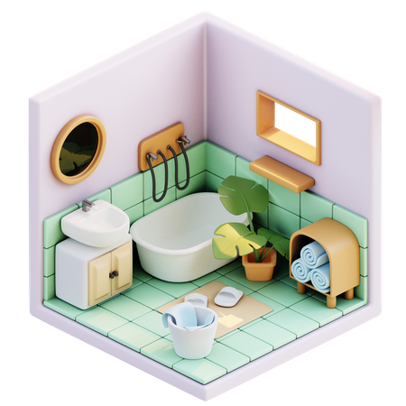 Baño  3D Illustration