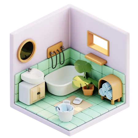 Baño  3D Illustration