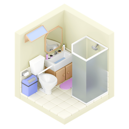 Baño  3D Illustration