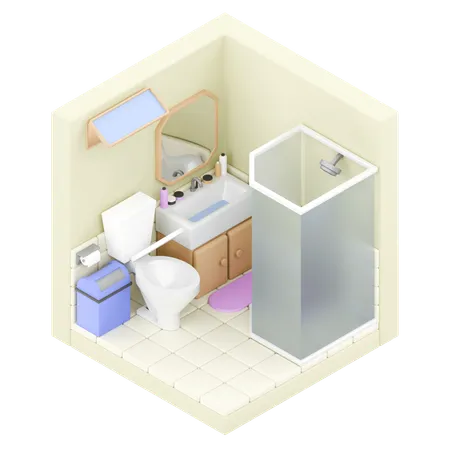 Baño  3D Illustration