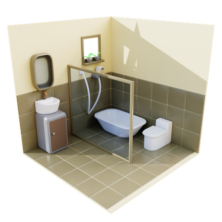 Baño  3D Icon