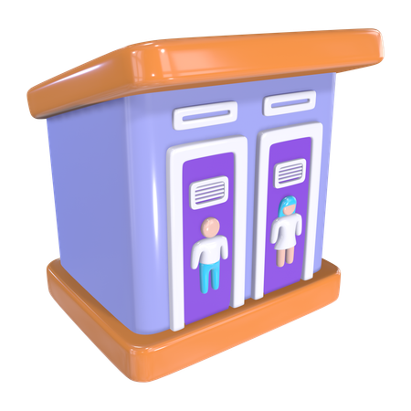 Baño público  3D Icon