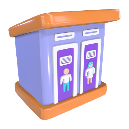Baño público  3D Icon