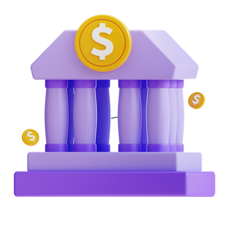 Banque  3D Icon