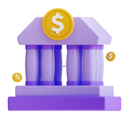 Banque  3D Icon