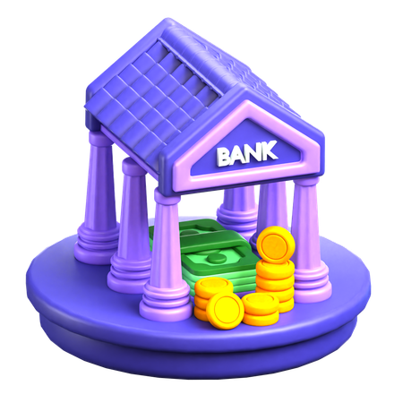 Banque  3D Icon