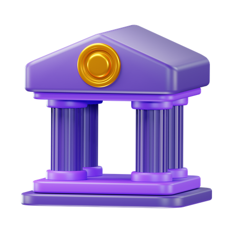 Banque  3D Icon